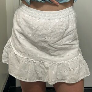 white Abercrombie and fitch mini skirt